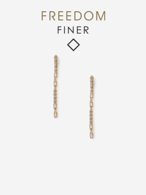 **freedom Finer Chain Drop Earrings