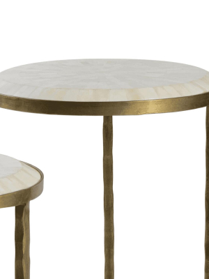 Bone Veneer Nesting Table