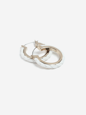 **fabric Inlay Hoop Earrings