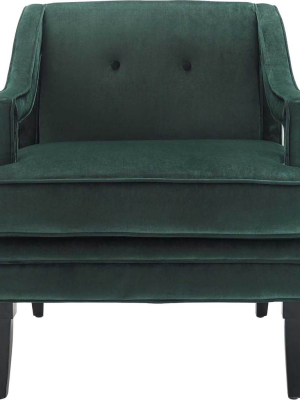 Cassandra Upholstered Velvet Armchair Green