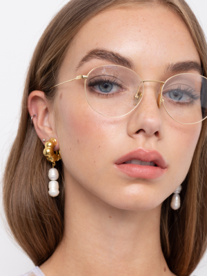 Mayne Oval Optical Frame In Yellow Gold