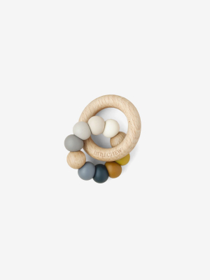 Silicone Bead + Wood Ring Teether - Fila