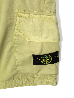 Stone Island Junior Logo Patch Cargo Shorts