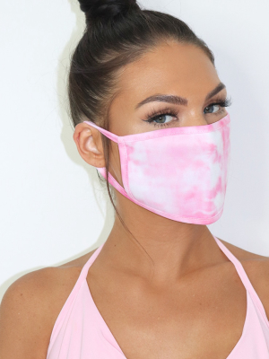 Pink Tie Dye Fashion Mask