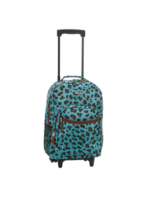 Rockland 17" Roadster Rolling Backpack - Animal Prints