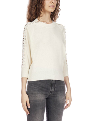 See By Chloé Crochet Trim Sweater