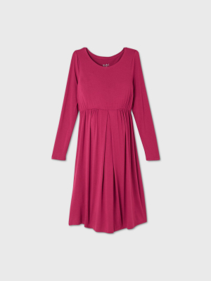 Long Sleeve A-line Maternity Dress - Isabel Maternity By Ingrid & Isabel™