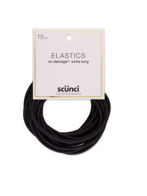 Scunci No Damage Extra Long Elastics - 4mm/15ct