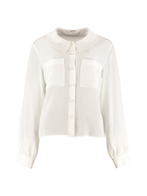 Miu Miu Crepe Chest Pocket Shirt