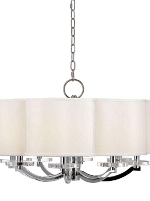 Garrison 8 Light Chandelier Polished Nickel