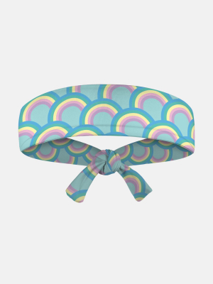 Mermaid Rainbow Tie Headband