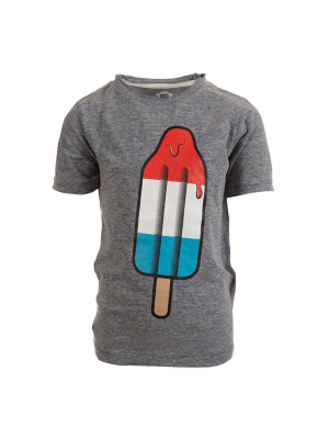 Red, White And Blue Graphic Tee | Navy Heather