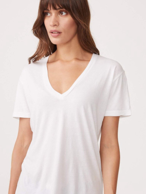 Cotton Modal Relaxed V Neck Tee