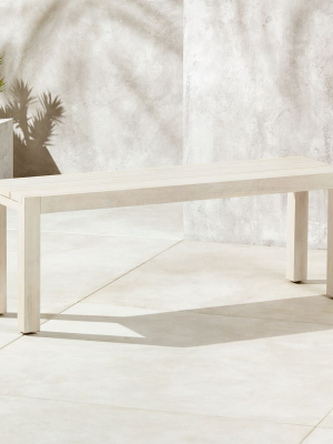 Matera Whitewash Dining Bench