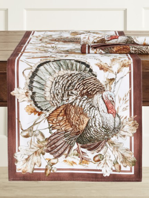 Autumn Plymouth Turkey Table Runner