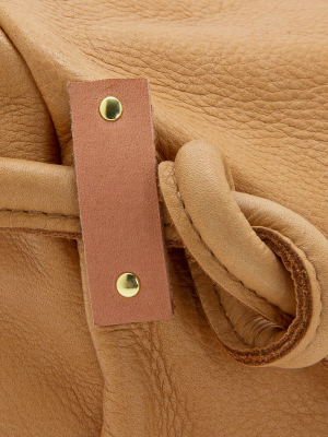 Barrel Zipper Pouch - Tan