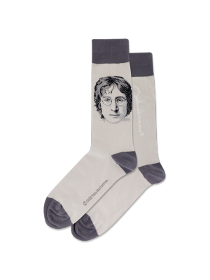 Men's John Lennon Portrait Crew Socks