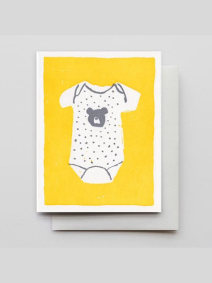 Baby Bear Onesie Card