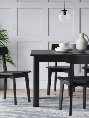 Bombelli Modern Dining Table With Extension Leaf Black - Project 62™