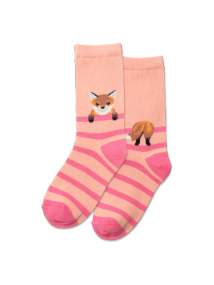 Kid's Fox Stripe Crew Socks