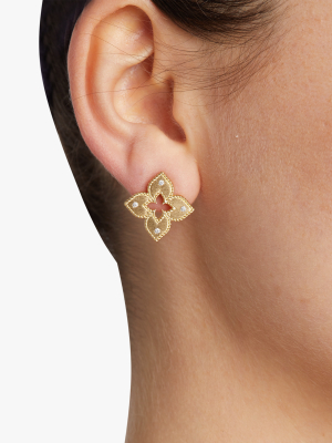 Yellow Gold Venetian Stud Earrings