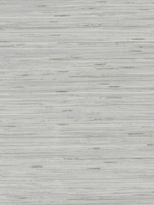 Lustrous Faux Grasscloth Wallpaper In Silver By York Wallcoverings