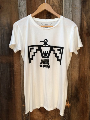 Thunderbird Womens Tee Wht/blk