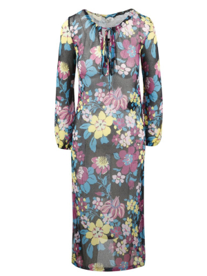 Saint Laurent Floral Printed Dress