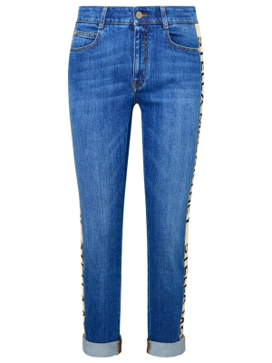 Stella Mccartney Stripe-detailed Skinny Boyfriend Jeans