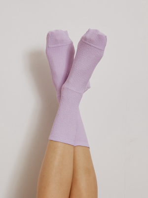 Puckered Socks In Lavender