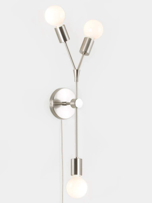 Twig 3-arm Plug-in Sconce