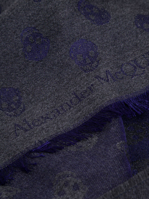 Alexander Mcqueen Skull Logo Scarf