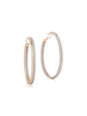 Thoby 18k And Diamond Tubular Hoop