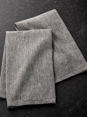 Chambray Grey Dish Towels, Set Of 2