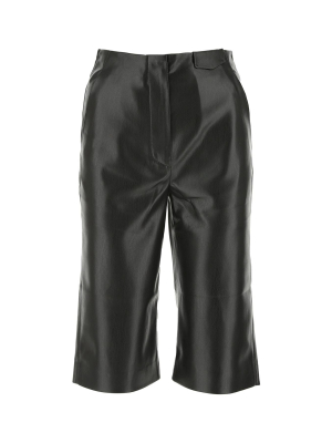 Nanushka Tazu Vegan Leather Shorts