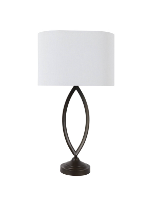 27" Sculpted Table Lamp Bronze - Decor Therapy