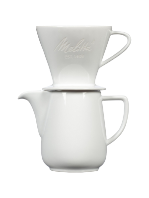 Melitta Porcelain Pour-over Carafe Set With Cone Brewer And Carafe