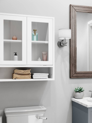 Tierney Double Door Wall Bath Cabinet White - Wyndenhall