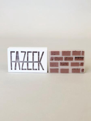 Brick & Mortar Exfoliant Soap In Wild Fig Design By Fazeek