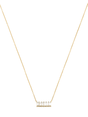 Diamond Baguette Staple Necklace