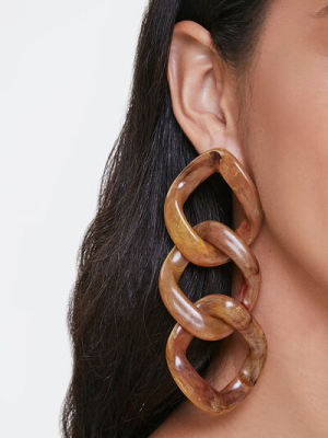 Oversized Drop Chain Earrings