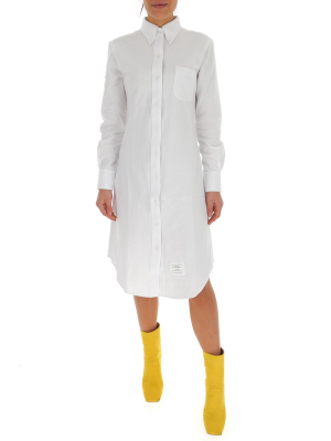 Thom Browne Logo Patch Shirt Dress