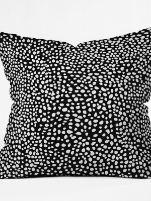 Iveta Abolina Dots Throw Pillow Black - Deny Designs