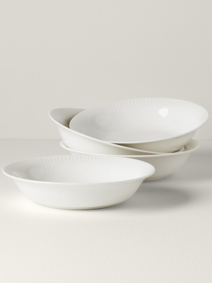 Profile White Porcelain 4-piece Pasta Bowl Set