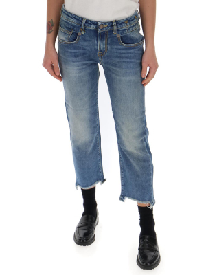 R13 Cropped Straight Leg Jeans