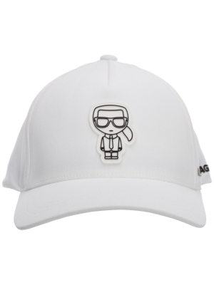 Karl Lagerfeld Logo Appliqué Baseball Cap