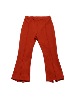 Red Flaired Frill Pants