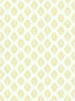 Leaflet Wallpaper In Yellow From The Silhouettes Collection By York Wallcoverings