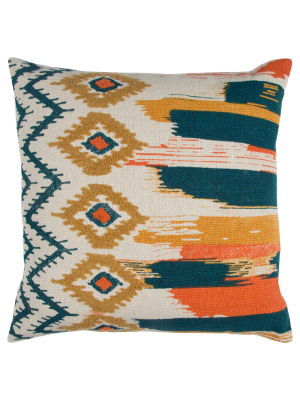 20"x20" Oversize Boho Ikat Square Throw Pillow - Rizzy Home