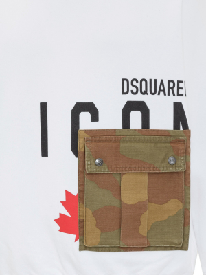 Dsquared2 Camouflage Patch Pocket Sweatshirt